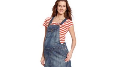 Denim dress for pregnant women