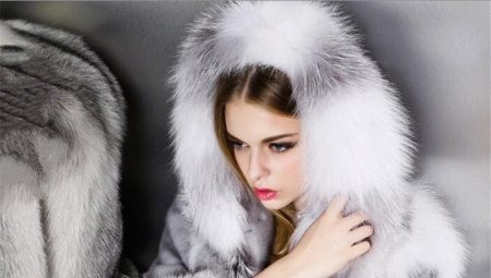 Short fur coats with a hood