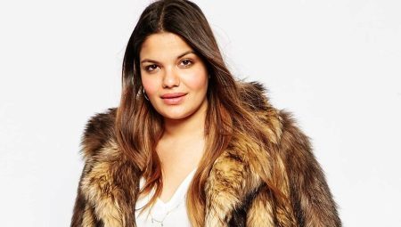 Large size fur coats for obese women