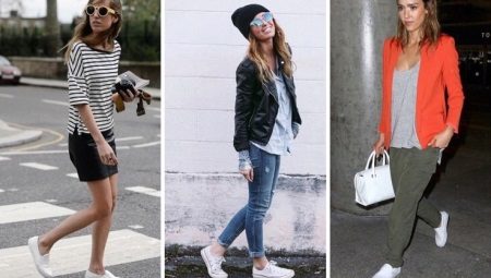 White slip-on sneakers
