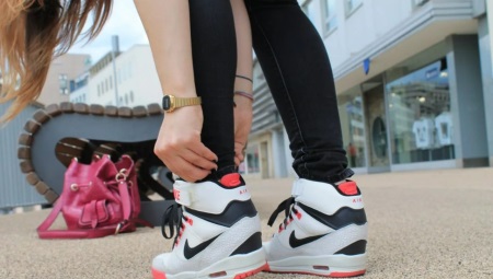 High top leather sneakers