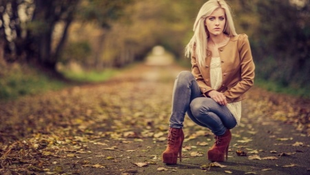 Red ankle boots