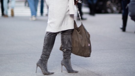 Gray boots