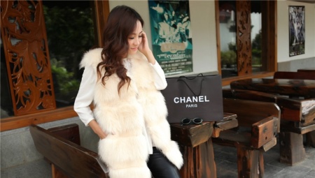 Fur coat-vest