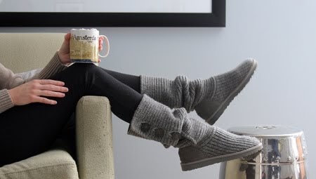 Knitted ugg boots