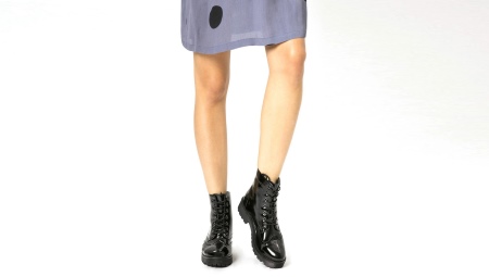 Women's patent leather boots