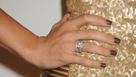Which finger is the engagement ring on?