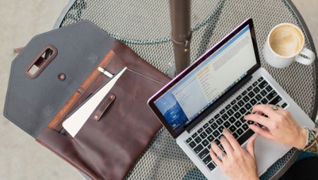 Leather laptop bags
