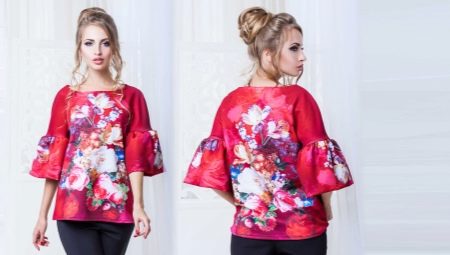 Blouse pattern with raglan sleeves