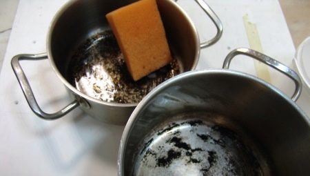 We effectively and quickly wash a burnt pan