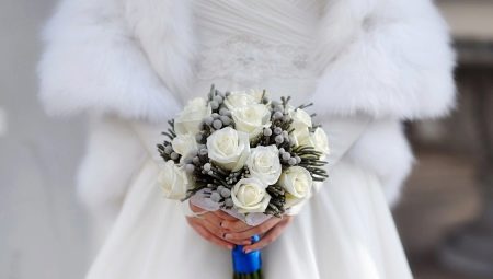 Bridal bouquet of white roses: selection and design options