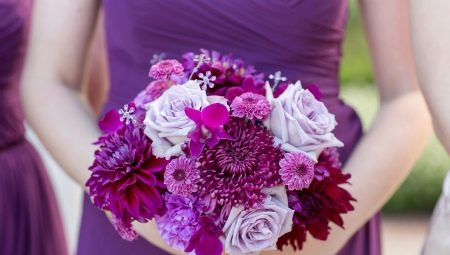 Purple bridal bouquet: the best combinations and tips for choosing