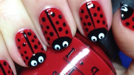 How to make a beautiful manicure with a ladybug on your nails?