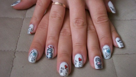 How to create a cute and delicate bear manicure?