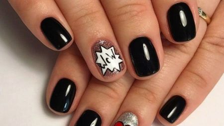 Beautiful options for black manicure