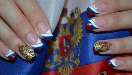 Manicure with the flag of Russia - design ideas for true patriots