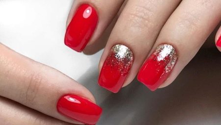 Manicure in red tones: design and color combinations