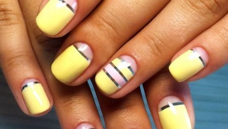 Fashion trends of manicure in yellow tones
