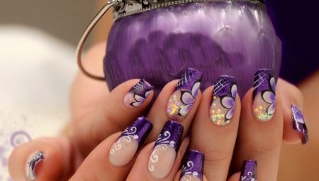 Purple manicure design options
