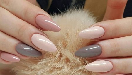 Nail decor with the shape of a sharp almond and the technique of their creation