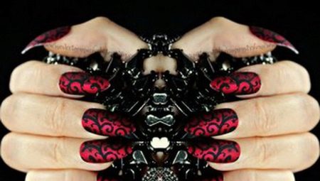 Gothic style manicure design