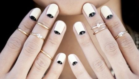 How to make a moon manicure with shellac?