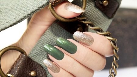 Glitter manicure: ideas for nail design and technique