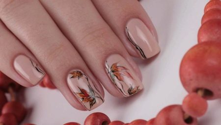 Conception de manucure en gel d'automne à la mode