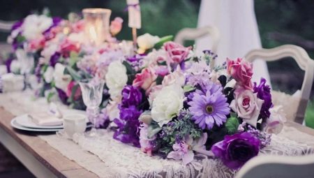 Mariage dans des tons violets: la signification de la couleur et des recommandations pour la conception de la célébration