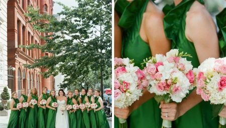 Mariage en vert: la signification de la teinte et les options de conception pour la célébration