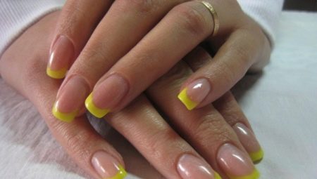 Yellow French manicure: a variety of designs and a choice of techniques