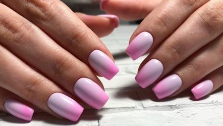 Gradient on nails with shellac