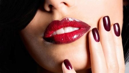 Ideas for decorating nails with burgundy gel polish