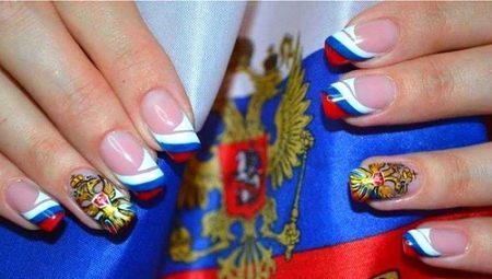 Interesting manicure ideas with flags of different countries