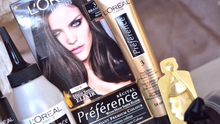 L'Oreal Preference hair dyes: color palette and instructions for use