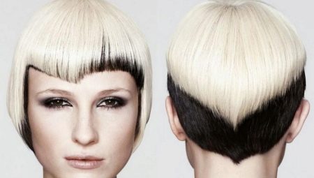 Dyeing short hair in two colors