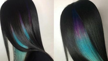 Latent coloring on dark hair
