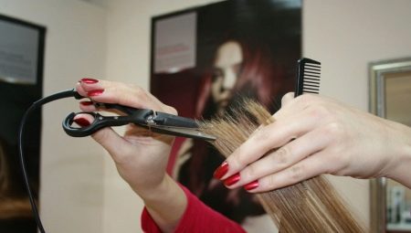 Haircut with hot scissors at home