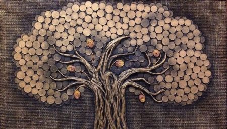 Diy picture money tree made of coins