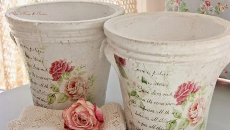 Decoupage flower pots: selection of materials and step-by-step workshops