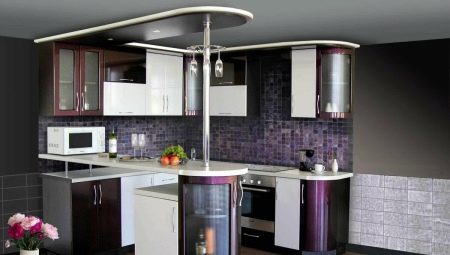 Kitchen set with a bar counter: types and selection