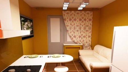 Arrangement of a bed in the kitchen