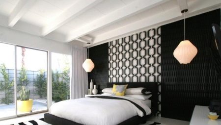 Bedroom decoration in black and white