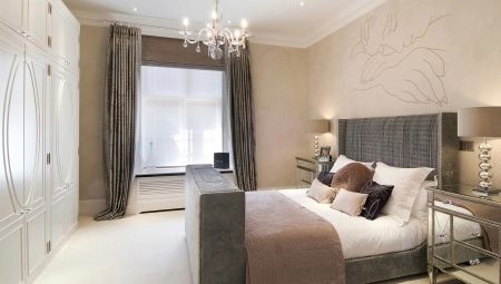 Features of the interior design of the bedroom 14 sq. m