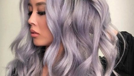 Ash purple hair color: shades and nuances of coloring