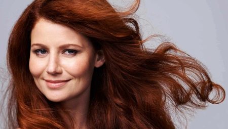 Red-brown hair color: shades, dye selection and care