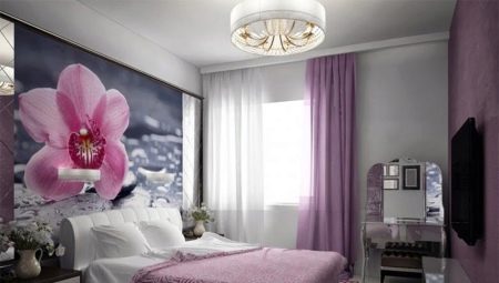 Lilac curtains in the bedroom: varieties, selection and fastening