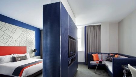 Bedroom-living room: choice of furniture, options for planning and interior design