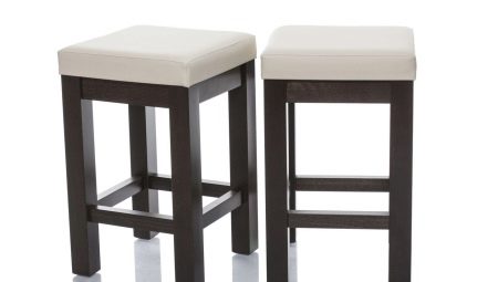 Kitchen stools with upholstered seat