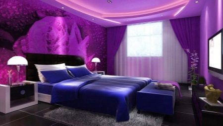 The subtleties of bedroom decoration in purple tones